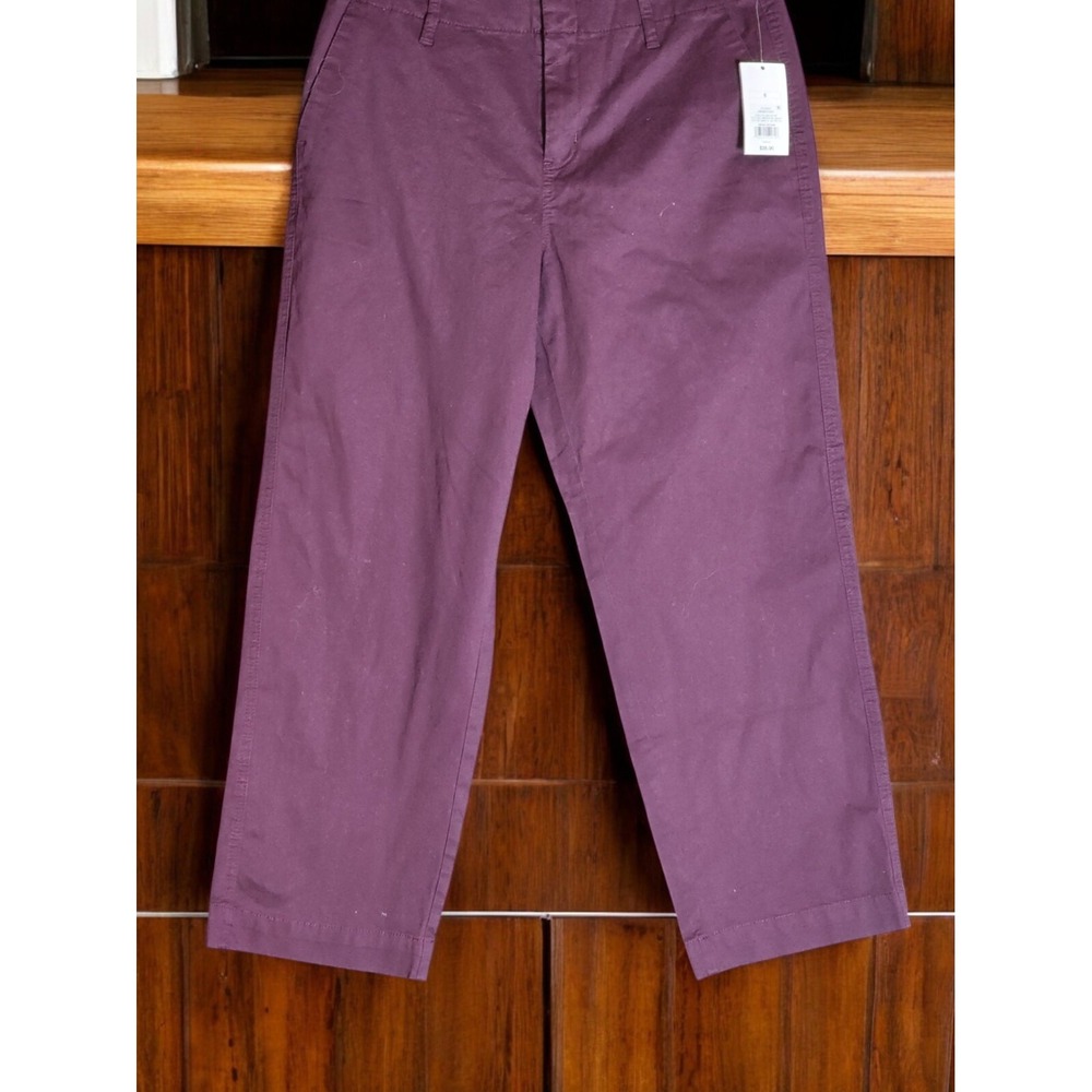 NWT A New Day Size 8 Women's Merlot High Rise Straight Leg Stretch Pants - Picture 5 of 7